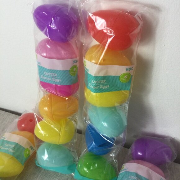 Lot of 4 Way to Celebrate Colorful Reusable Fillable Easter Eggs 6 Count Each - Picture 2 of 5